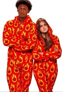 Fireball NEW size men’s M/L one piece union suit Halloween costume